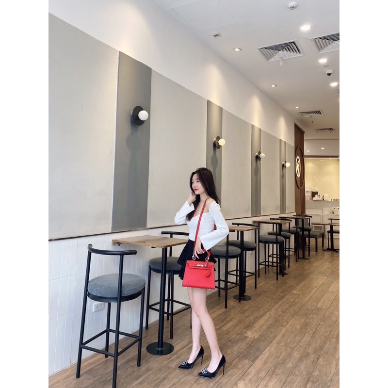 ❌ Giày cao gót BB đính đá Đen 35