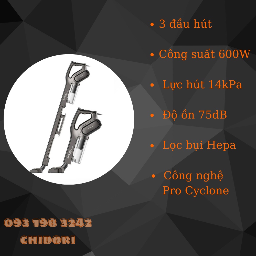 HỎA TỐC - Máy hút bụi Deerma DX700/DX700S - 3 đầu nối - 600W - BH Chính Hãng