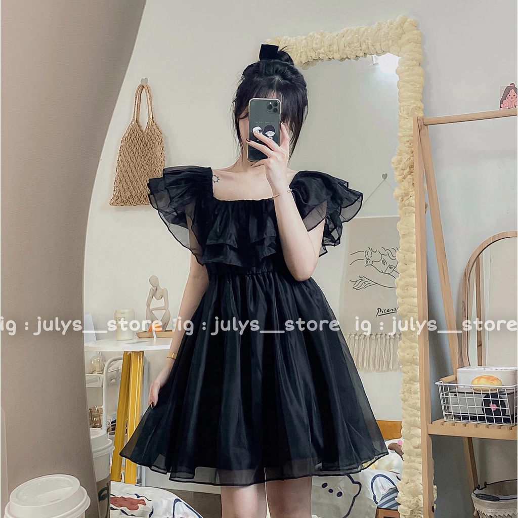 Váy bèo ngực cánh tiên đan dây lưng (ảnh thật shop chụp kèm video)