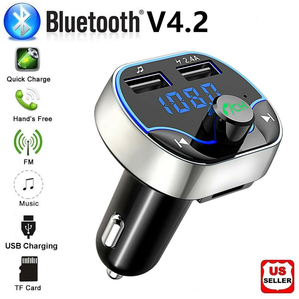 Ô tô Cắm xì gà Máy phát Bluetooth FM Máy nghe nhạc MP3 Bộ điều hợp radio Bộ sạc USB