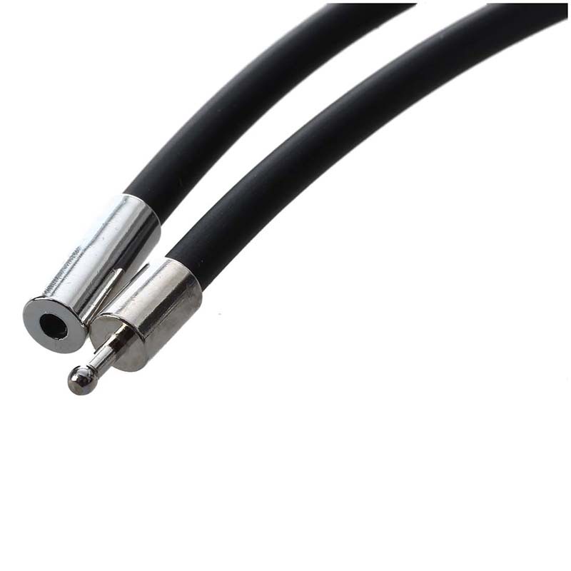 Vòng cổ dây cao su thời trang 19,75 Inch 3mm có nắp bằng thép không gỉ - Màu đen