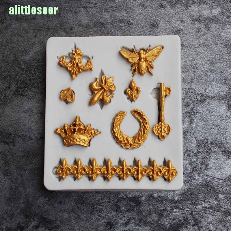 Khuôn Silicone Làm Kẹo Đường Trang Trí Bánh Hình Khung Ren Cổ Điển