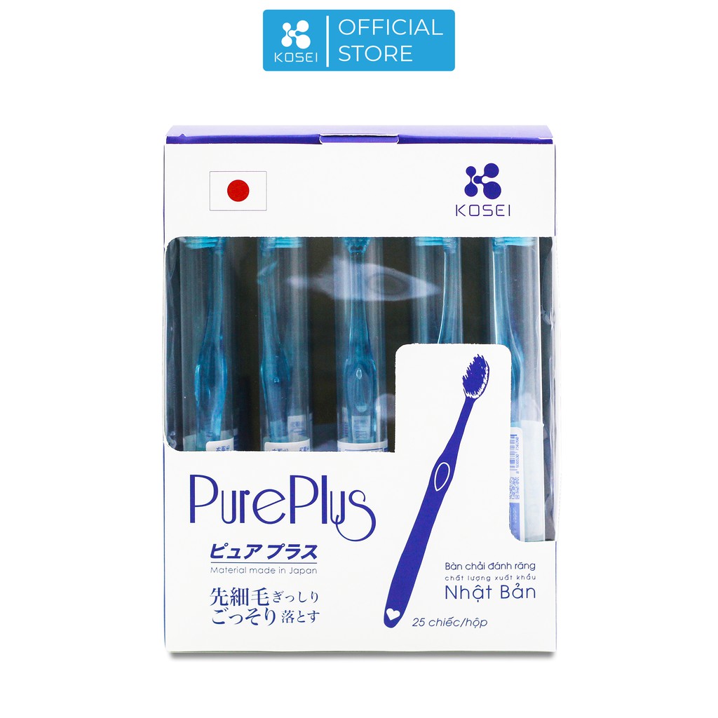[SALE OFF] 01 hộp Bàn Chải Đánh Răng Nhựa PS PurePlus dạng ống treo tiện lợi (25 chiếc/hộp)
