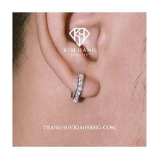 Khuyên Tai Bạc Thiết Kế 1 Tầng Đá KHJER047