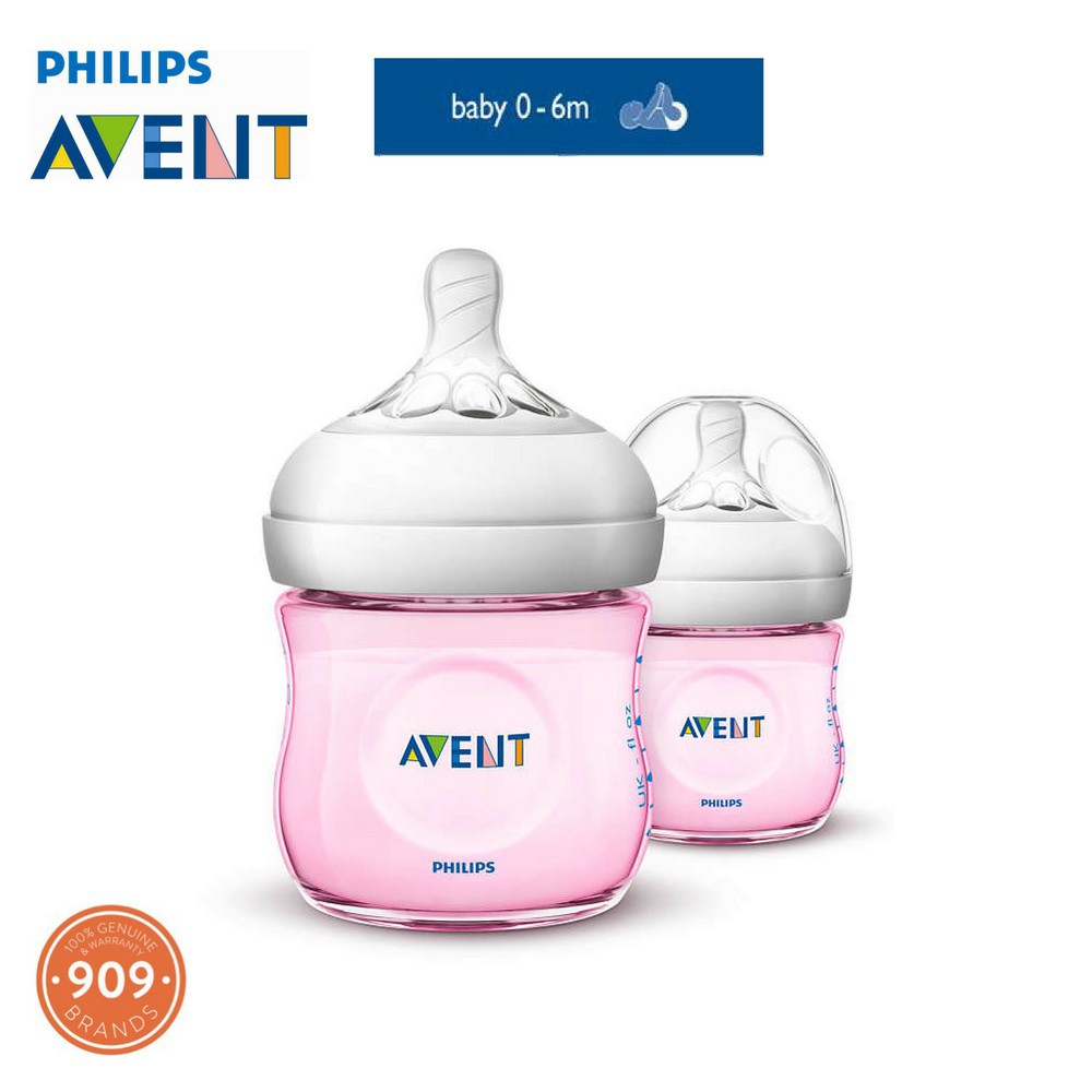 Bình sữa Philips Avent Natutal màu hồng 125ml