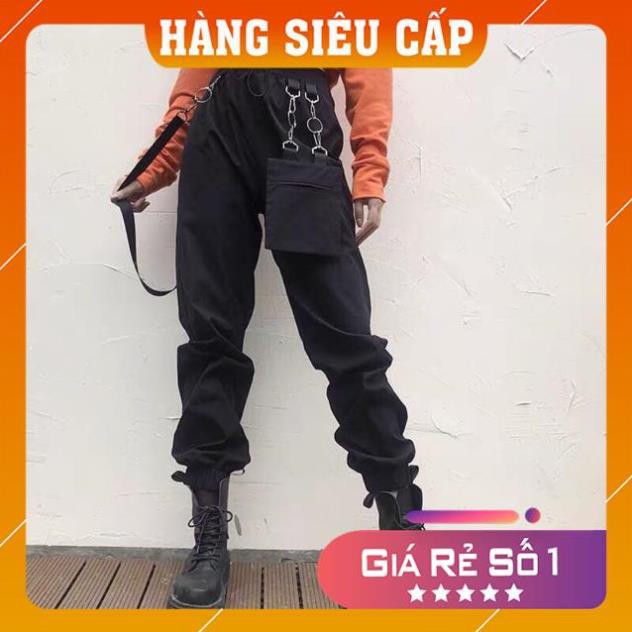 [FreeShip – hàng Auth]QUẦN DÀI NAM NỮ HIPHOP kaki túi xích