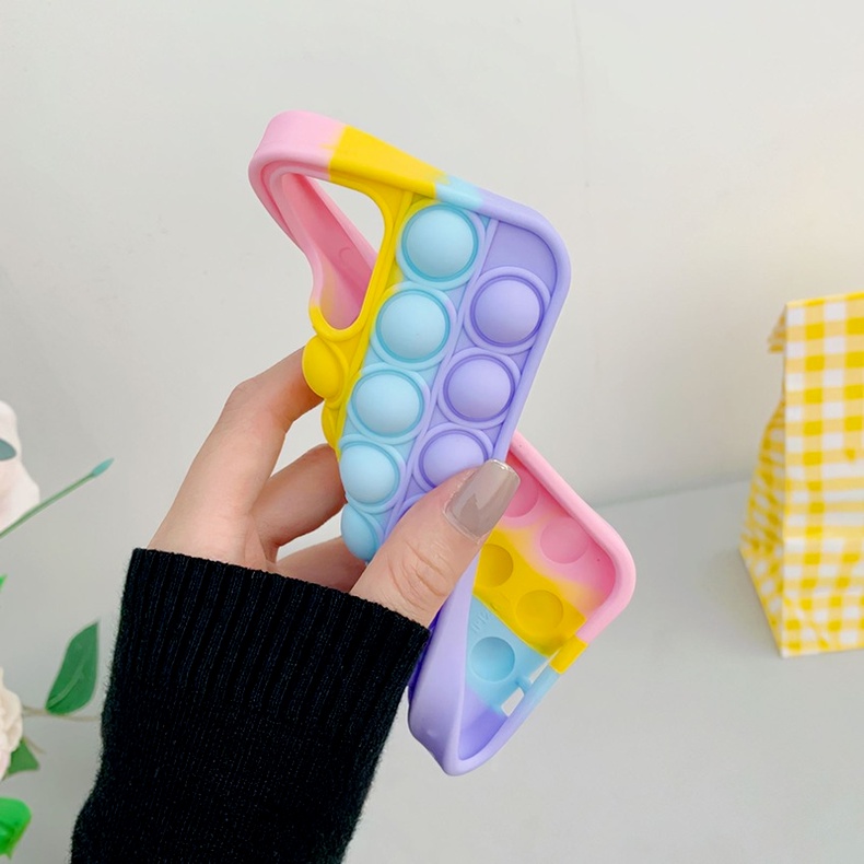 Ốp điện thoại TPU mềm kiểu đồ chơi nhấn bong bóng thích hợp cho IPhone 12 Pro Max 11 Pro SE 2020 XR XS MAX 7 8 6S Plus