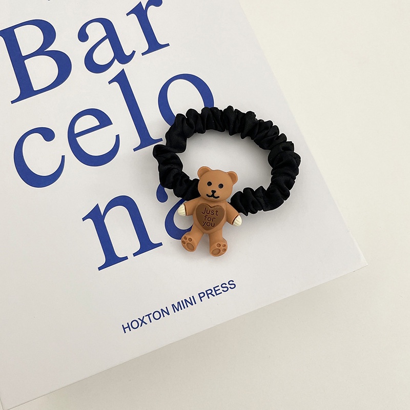 Dây buộc tóc SEAGLOCA họa tiết chú gấu dễ thương cho nữ