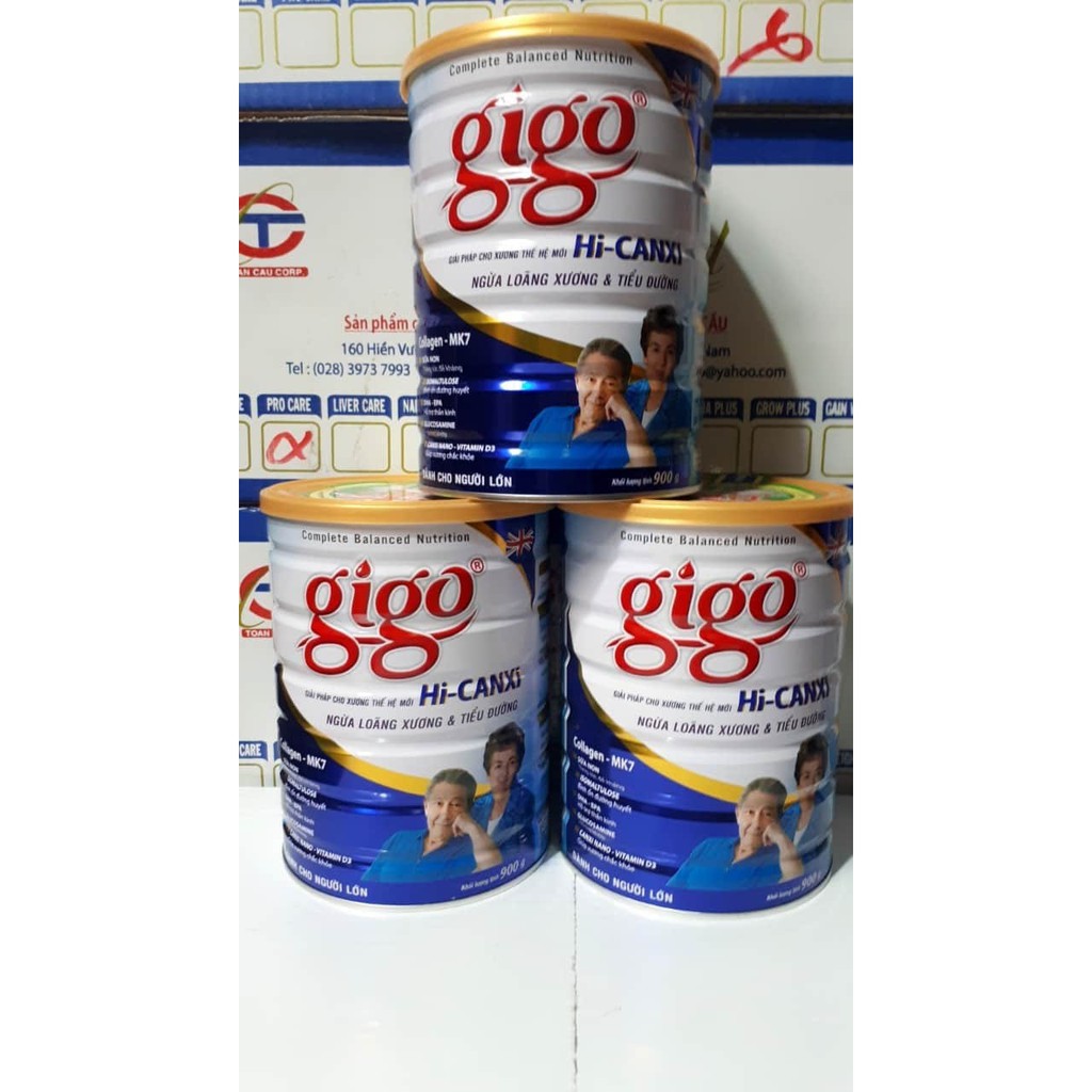 Sữa Gigo HiCanxi ngừa loãng xương & tiểu đường lon 900g