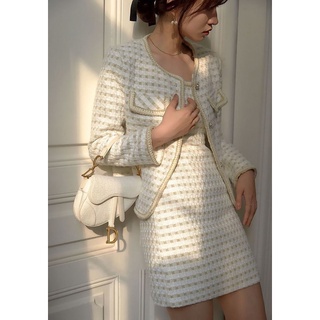 HANNY Áo dạ tweed Sẵn trắng M