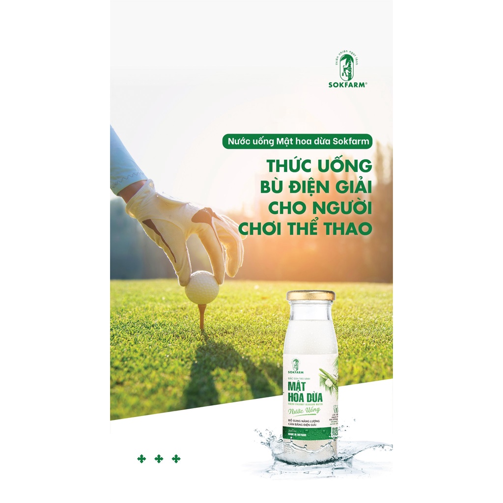 Nước Uống Mật Hoa Dừa Sokfarm bù khoáng bù điện giải
