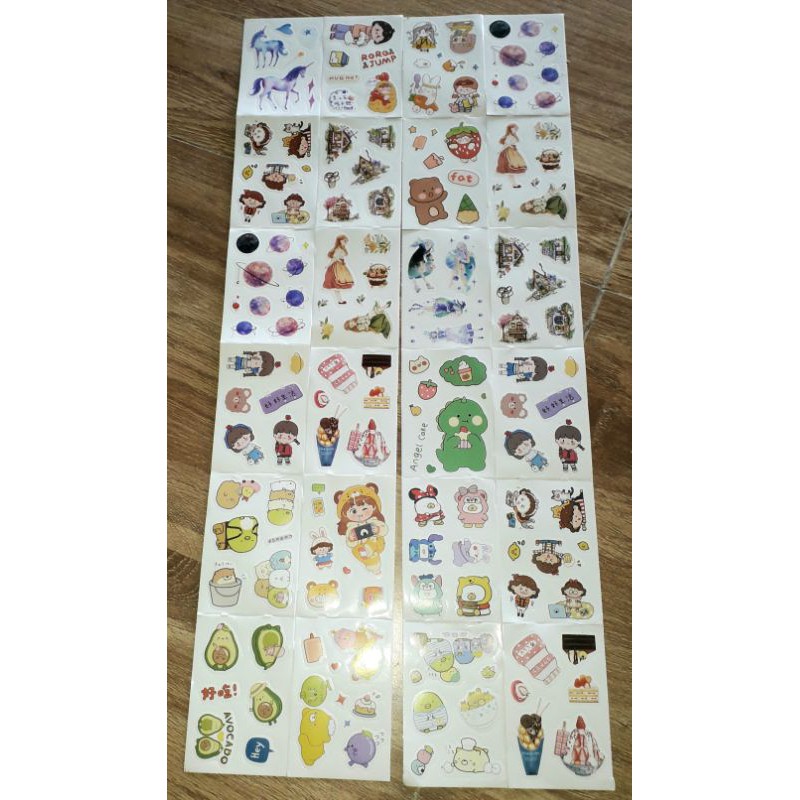 Sét 12 tờ hình dán cho bé kích thước 7x10 cm có nhiều mẫu