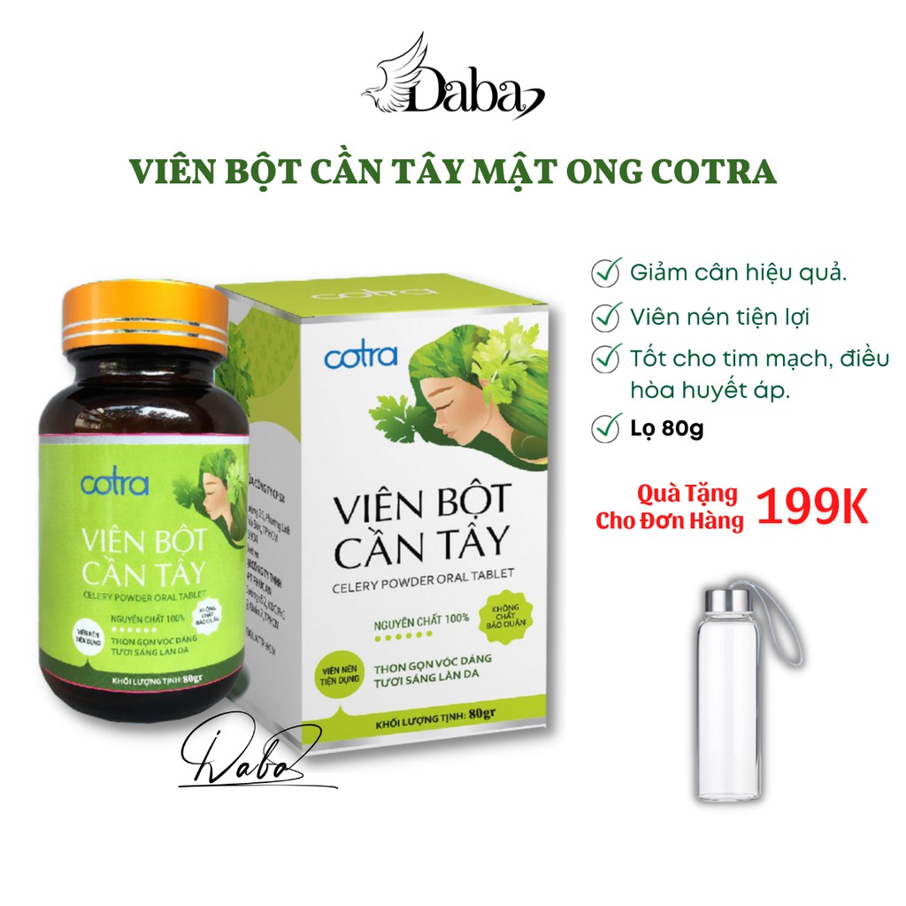 Bột cần tây mật ong (Viên Uống Tiện Lợi) thon gọn vóc dáng, hỗ trợ đẹp da hiệu quả (Hộp 80gram)