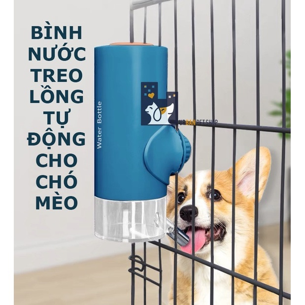 Bình Nước Treo Lồng Tự Động Cho Chó Mèo - 500/750ml