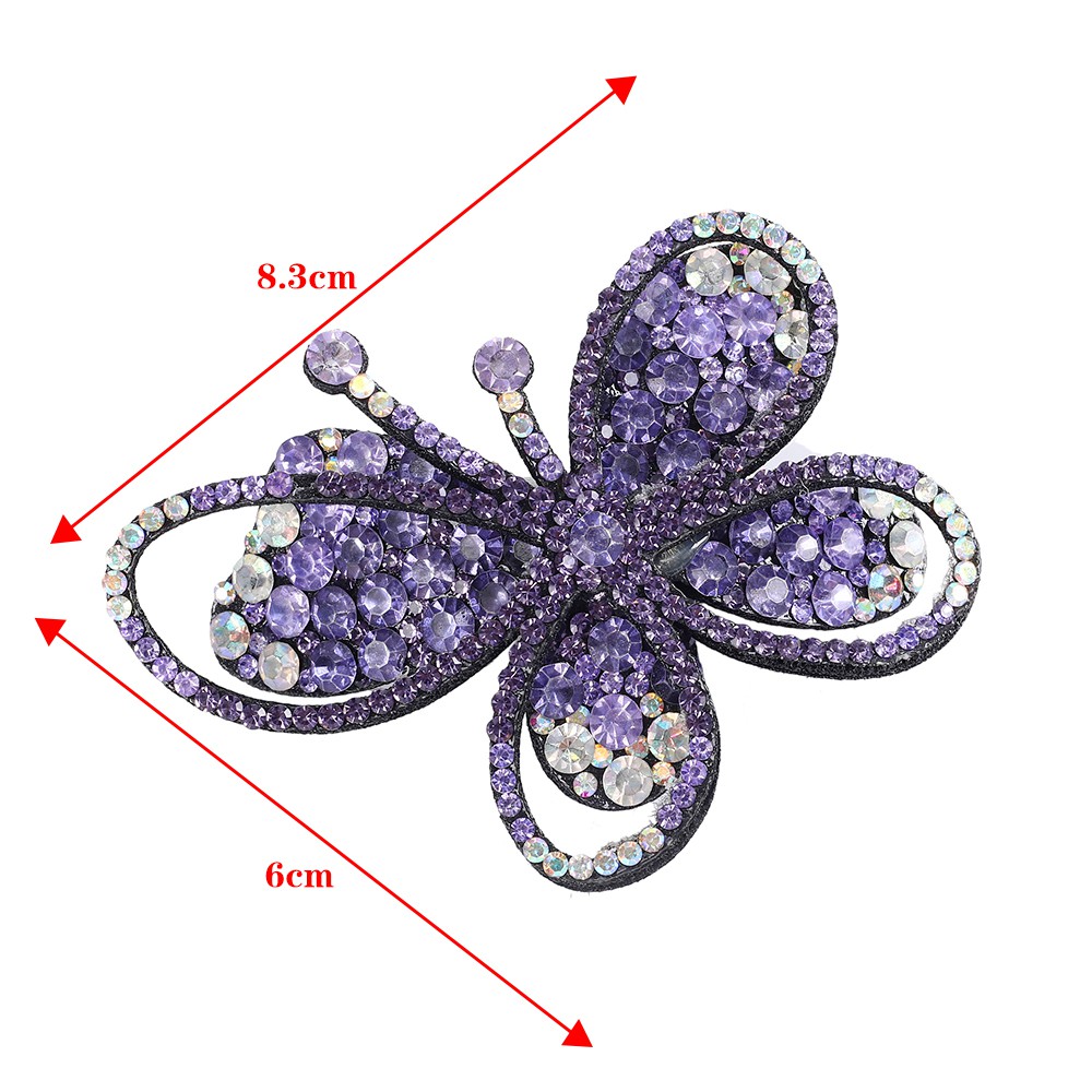BUTTERFLY Kẹp Tóc Hình Con Bướm Đính Đá Phong Cách Hàn Quốc