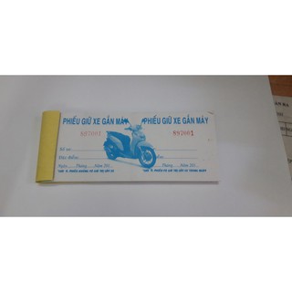 Phiếu giữ xe gắn máy 100T