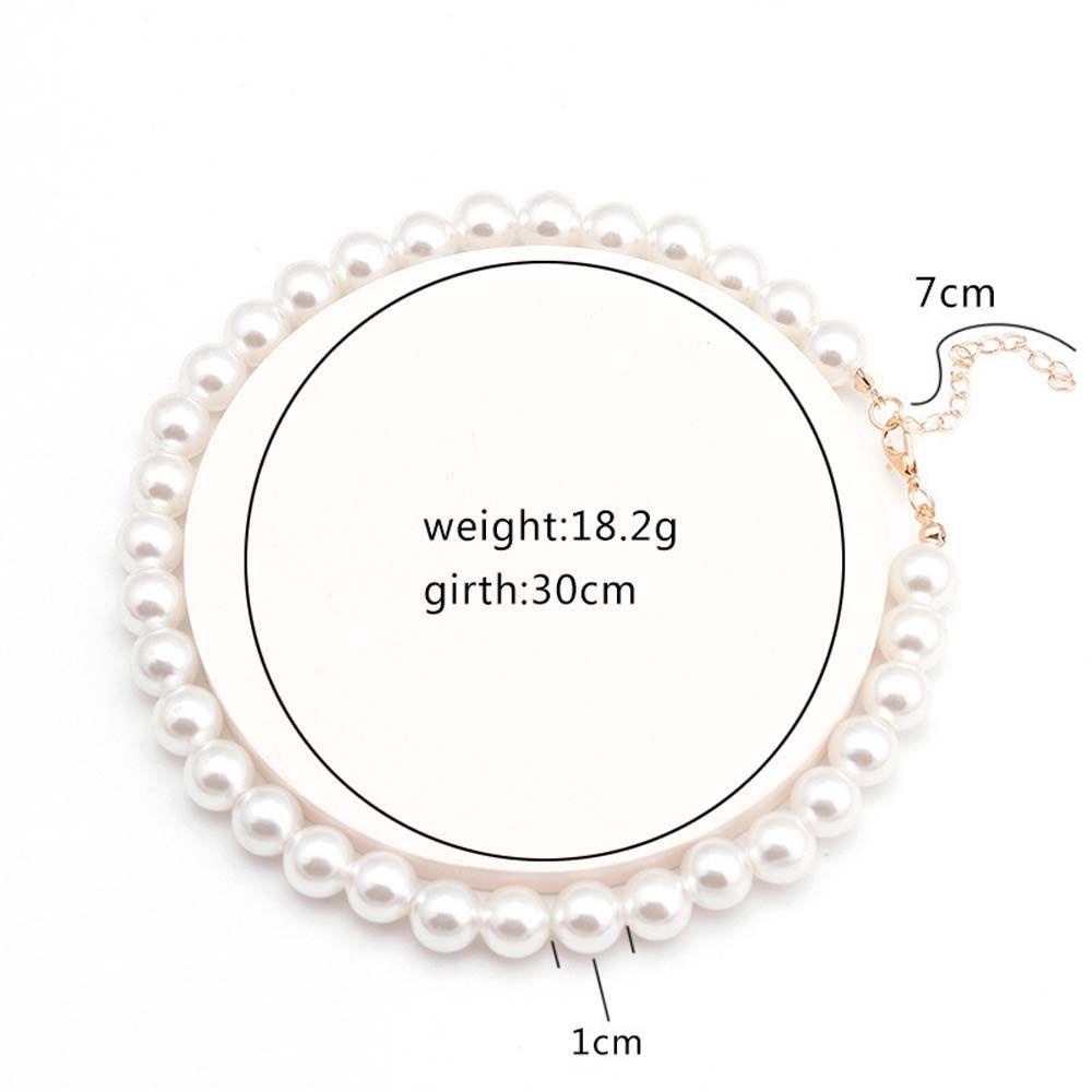 LILYES Vòng Cổ Choker Đính Hạt Ngọc Trai Trắng Phong Cách Vintage