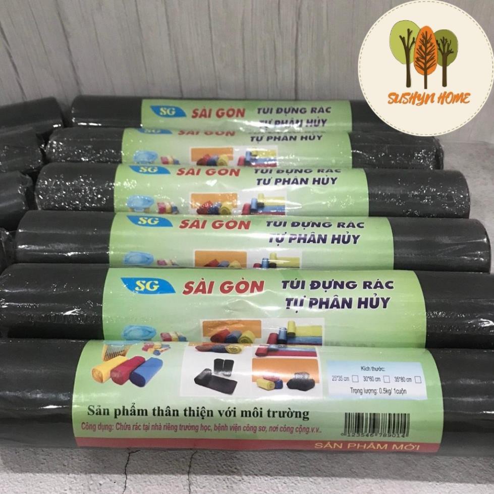 Túi đựng rác đen tự phân hủy Sài Gòn —— cuộn 500g