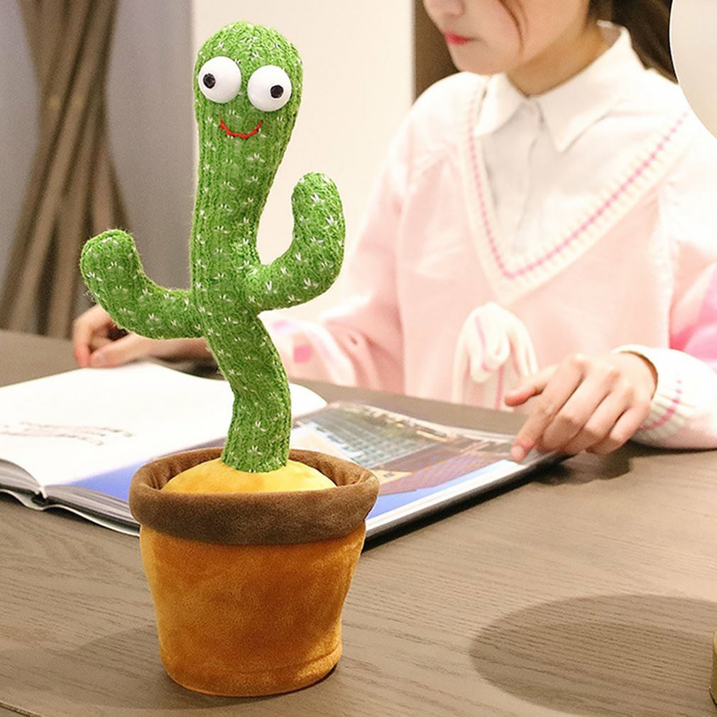 Giá thấp nhất✚❂✲Khiêu vũ Cactus Đồ chơi sang trọng Lắc giáo dục sớm vui nhộn 120 bài hát tiếng anh xương rồng phát sáng