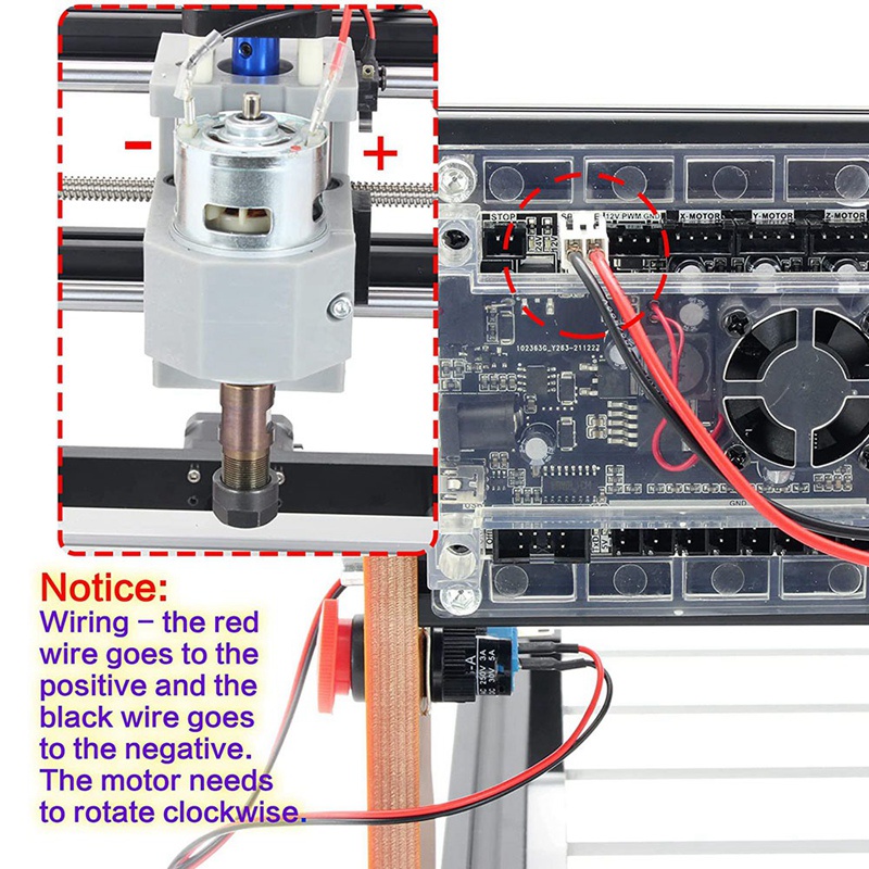 Động Cơ Trục CNC 775 100W 12-24VDC 20000RMP + ER11 Cho Mini CNC 3018 3018Pro 3018Pro-Max 3018Pro-N