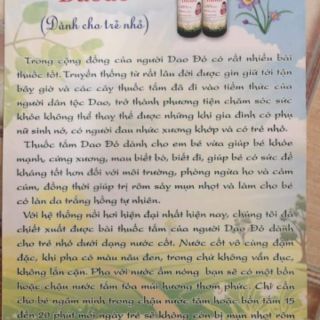 Nước tắm thảo dược Dao Đỏ cho bé