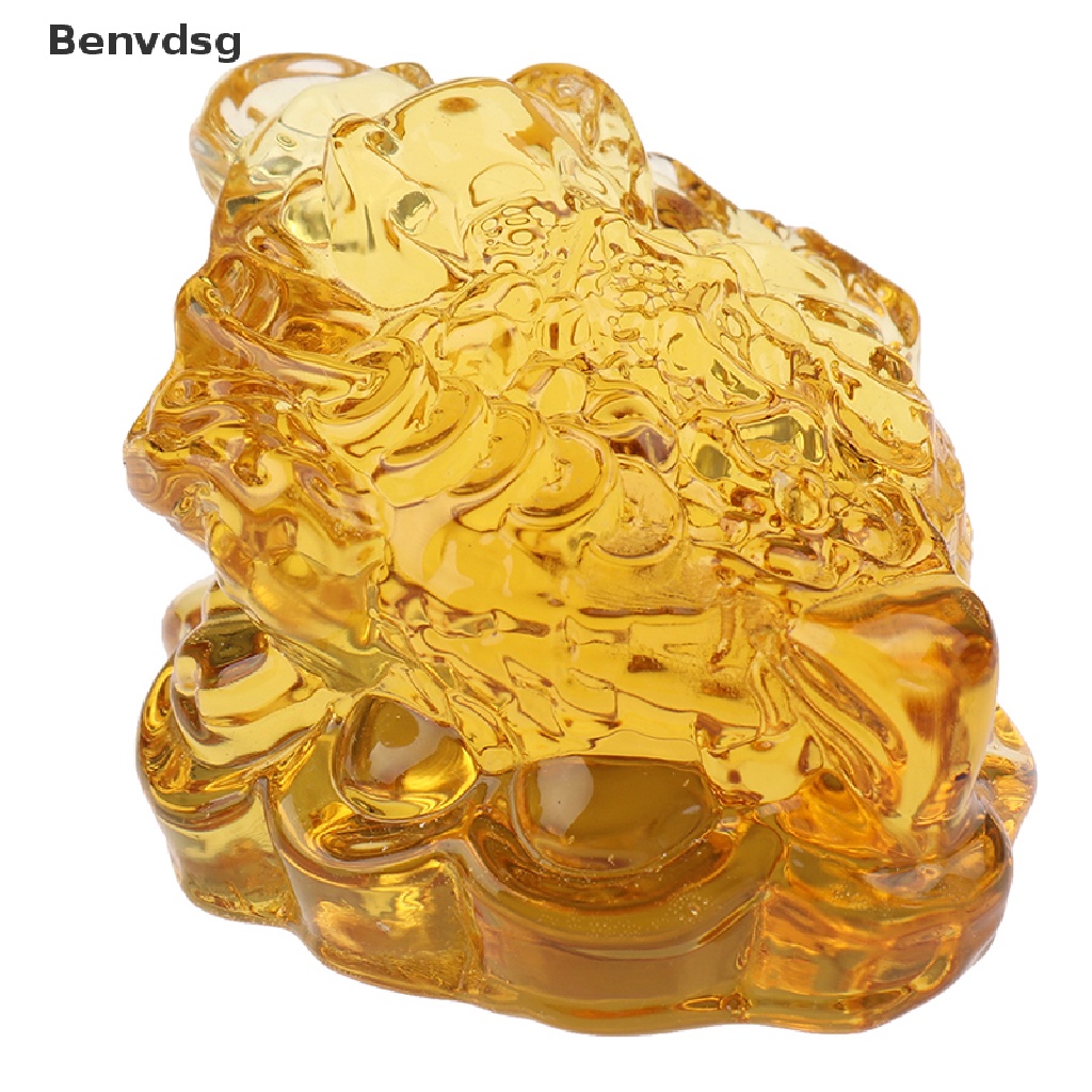 Chú Ếch May Mắn Pha Lê Vàng Phong Thủy Trung Hoa Dùng Trang Trí Nhà Cửa