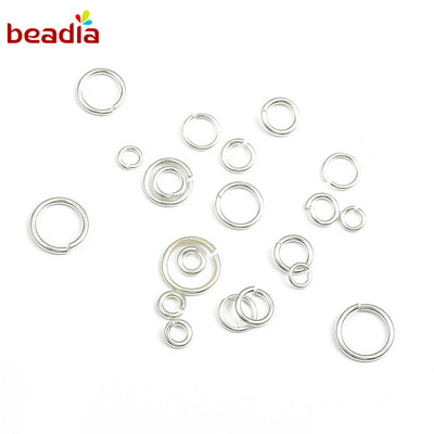 Beadia Set 20 Vòng Nhẫn Hở Mạ Bạc 925 Dùng Làm Trang Sức/Trang Sức