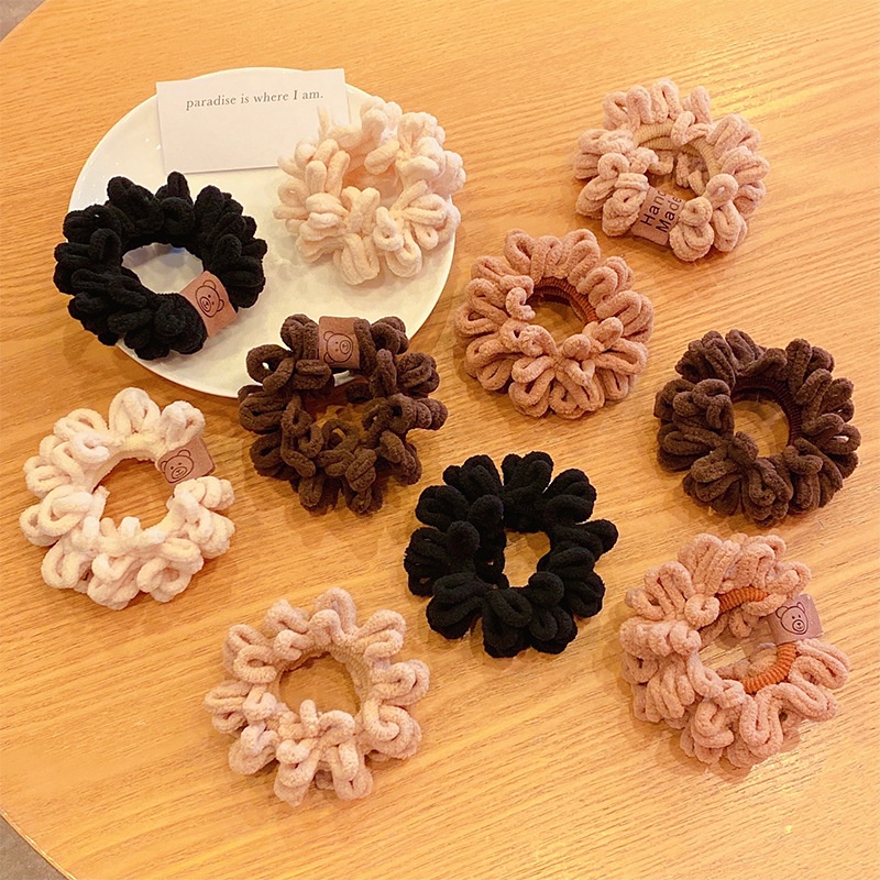 Dây buộc tóc cao su co giãn hình gấu dễ thương cho nữ