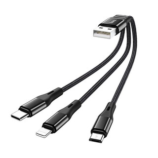 Cáp sạc ngắn 3 đầu Hoco X47