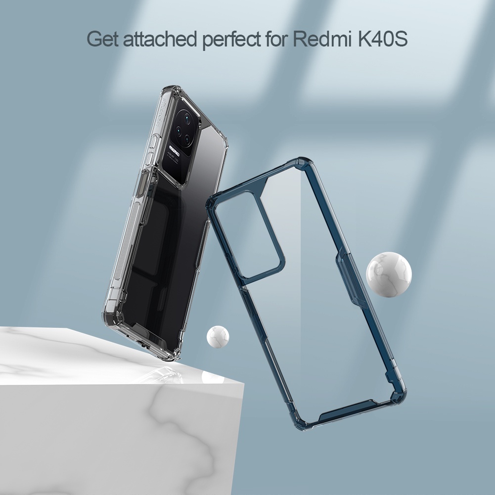 Ốp điện thoại NILLKIN bằng TPU mềm trong suốt siêu mỏng chống sốc dành cho Xiaomi Redmi K40s