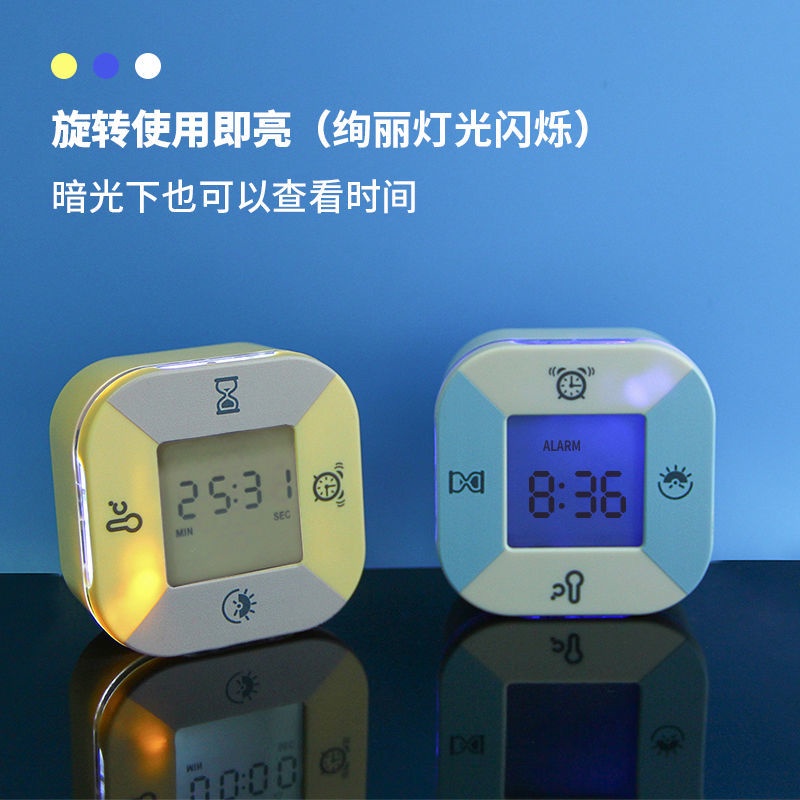 Đồng Hồ Báo Thức Canh Giờ Làm Bếp Dạng Xoay Có Lịch★Đồng Hồ Bấm Giờ Đa Năng 22