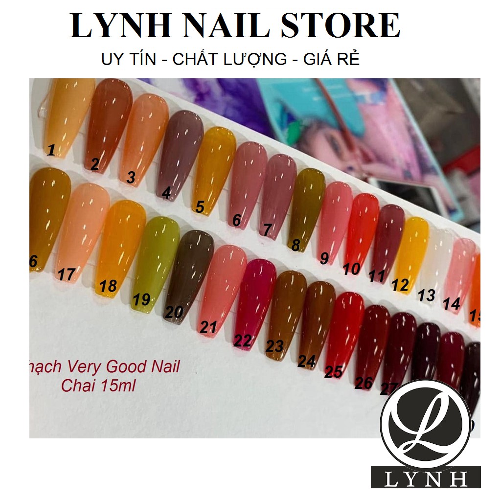 [SƠN LẺ Từ 21-30] Set Gel Thạch Very Good Nail 30 màu, 15ml - Tone màu cho mùa hè năm 2021