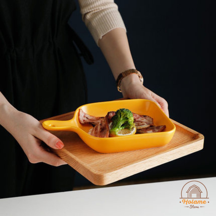 Khay nướng vuông , thố nướng vuông có tay cầm Holame