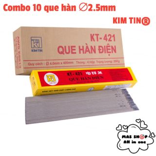[Bán lẻ] combo 10 que hàn điện KIM TIN® KT-421 ∅2.5mm x 300mm