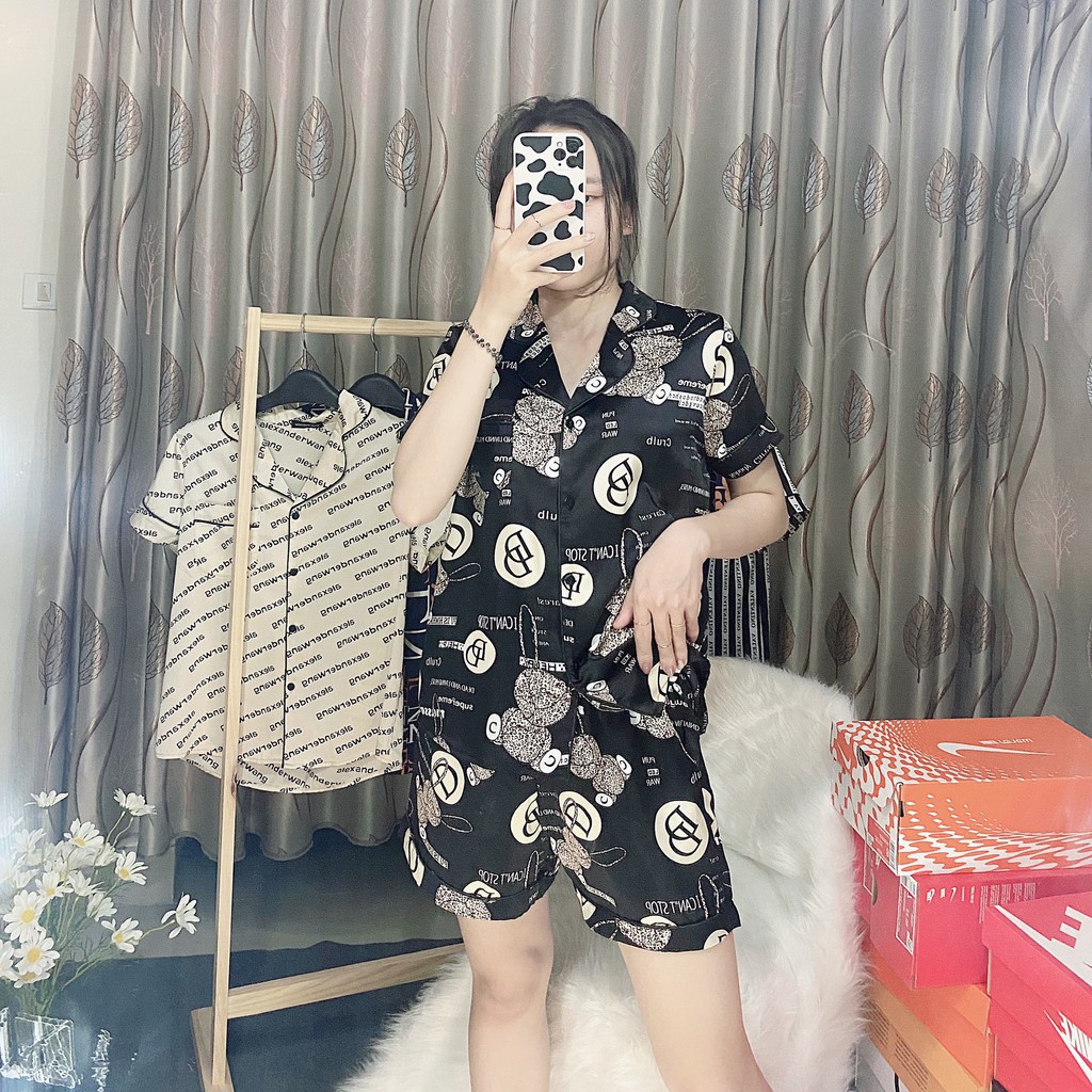 Pijama - Bộ ngủ lụa latinh Sammi_Beauty hàng Việt Nam Xuất Khẩu 2021