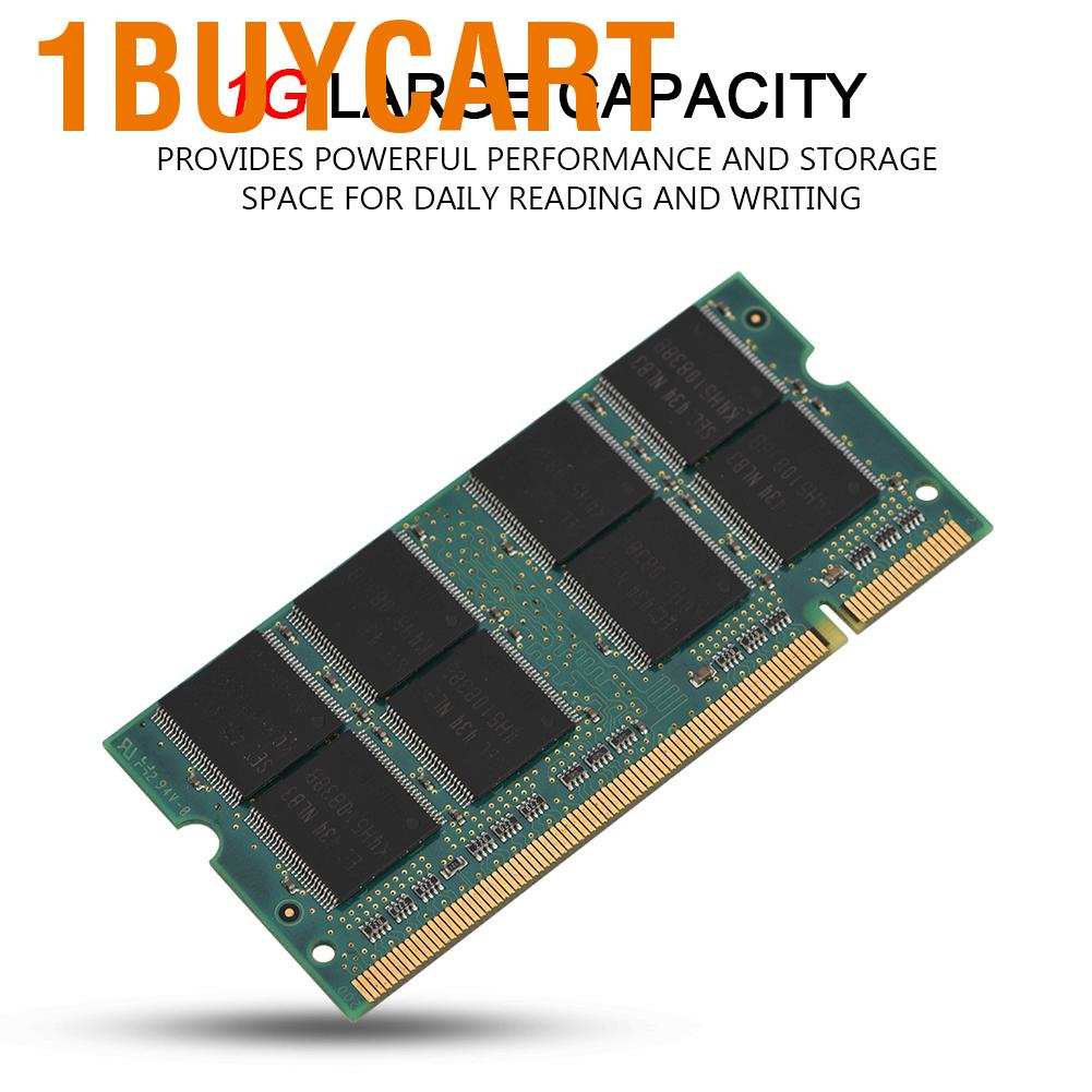 1buycart 1G DRR1 Memory Ram  Efficient Stable Performance 200Pin 400MHz Corrosion Resistant for PC3200 DDR1 400 Laptop Computer Accessories Module Board