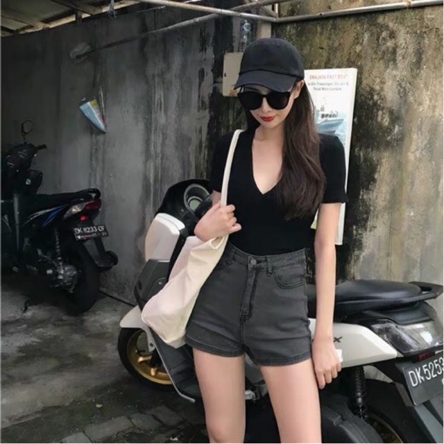 [32~36] Quần Short Jean Bigsize - ĐÙI Lưng Cao - Co Giãn Mạnh