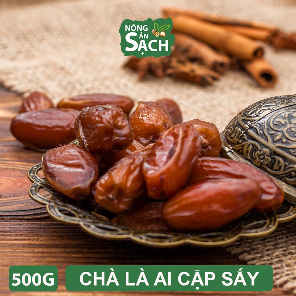 500g Chà Là Không Đường Sấy Ai Cập Tạo Ngọt Sữa Hạt