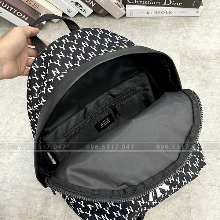 Balo NY MLB Họa Tiết Monogram In Chìm NY, Hàng Xuất Đầy Đủ Tem, Phong Cách Trẻ Trung Năng Động