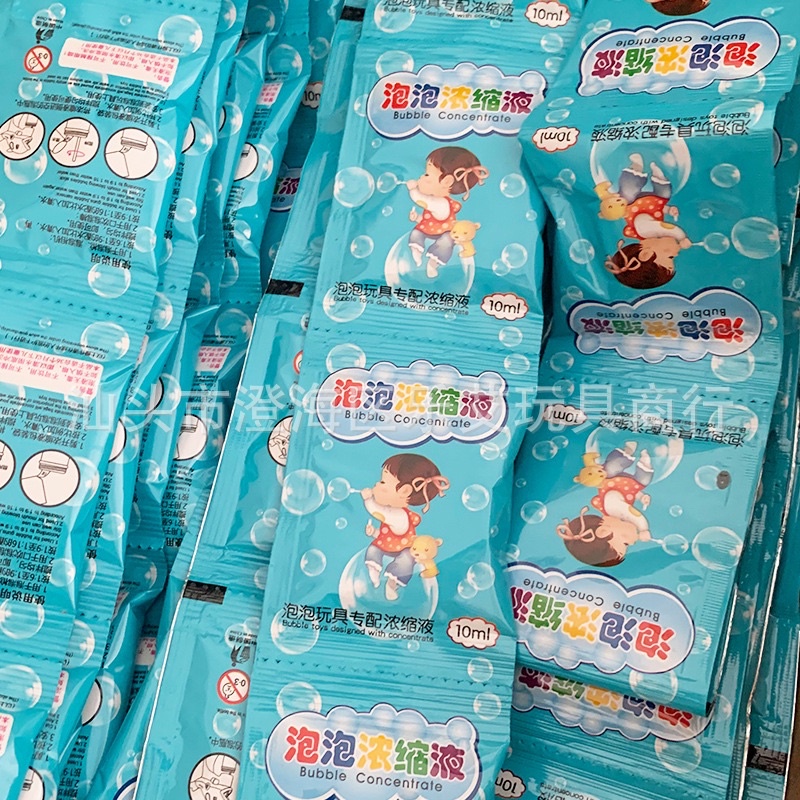 Combo 10 gói dung dịch pha nước thổi bong bóng, xà phòng