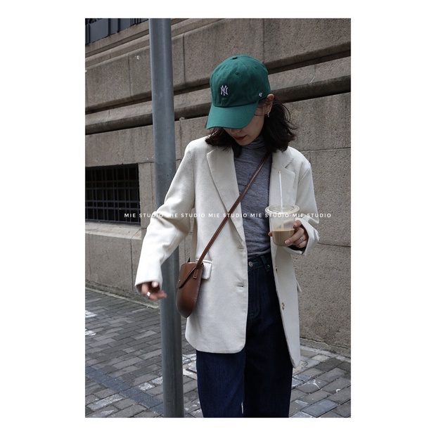 𝗺𝗶𝗲 𝘀𝘁𝘂𝗱𝗶𝗼 - Áo khoác blazer đắp túi trơn BL095