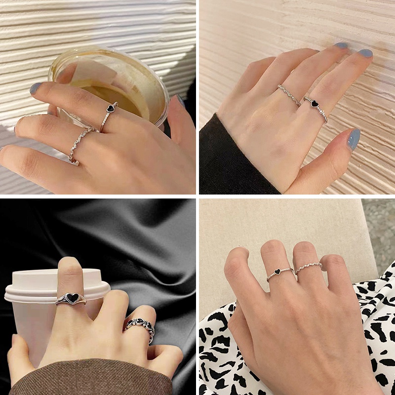 Nhẫn Đeo Tay Kim Loại Phong Cách Hàn Quốc Đơn Giản Tinh Tế Cho Nữ 