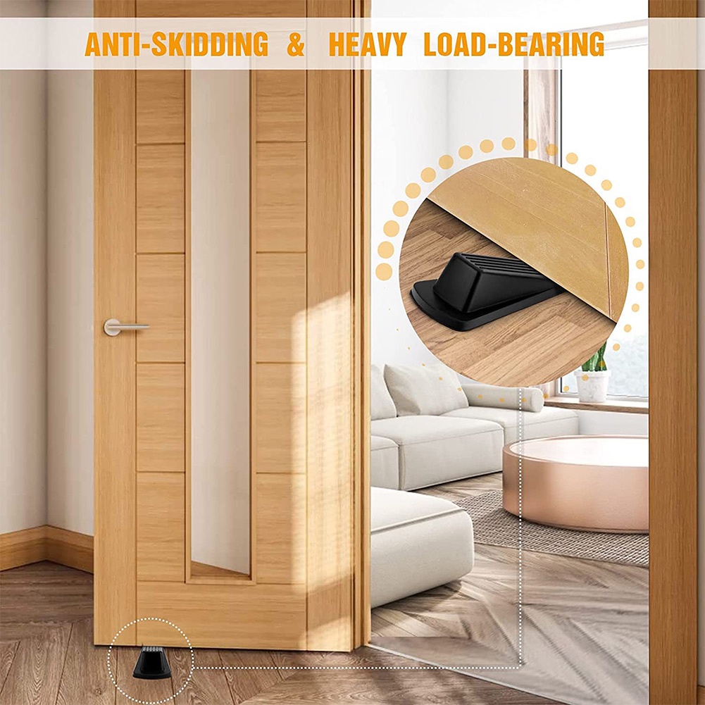 Rubber door stop door stopper door wedge door stop household safety anti-collision wind stopper