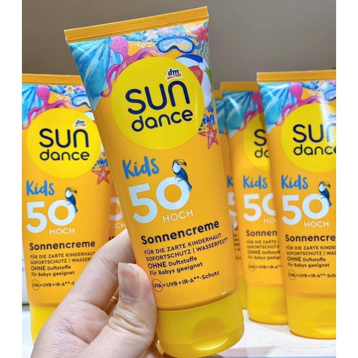 ĐỨC - Kem chống nắng cho bé DM Sundance Kids 50 Hoch Sonnencreme 100ml