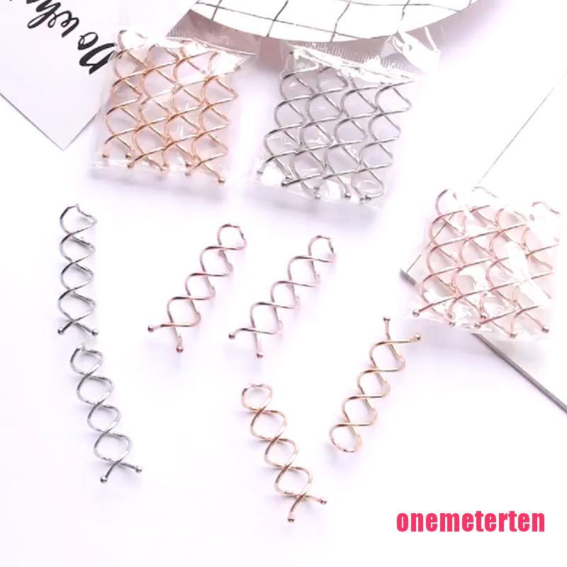 10Pcs Gold Silver Color Rose Gold Spiral Spin Screw Clip Twist Barrette H