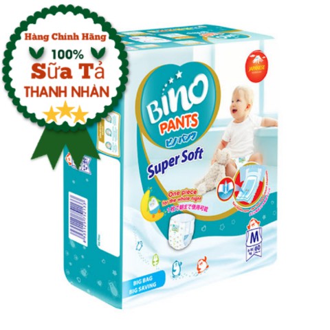 Tã quần BINO M60 💝tặng kèm 3 miếng trị giá 16k 💝 công nghệ NHẬT sự lựa chon phù hợp cho ví của bạn