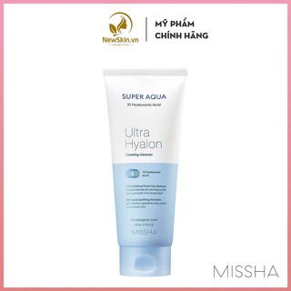 Sữa Rửa Mặt cân bằng độ ẩm Missha Super Aqua 10 Hyaluronic acid Ultra Hyalon 200ml