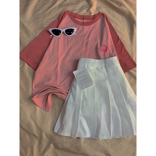[ ẢNH THẬT ] SET PUMA MIX CHÂN VÁY HÀN QUỐC - ẢNH THẬT SHOP TỰ CHỤP Ạ