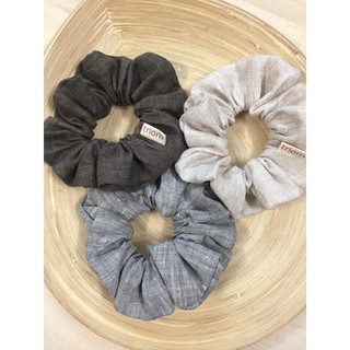 Đồ cột tóc vải linen kem xước, màu tự nhiên nhất của dòng vải linen. Dây buộc tóc hair scrunchie