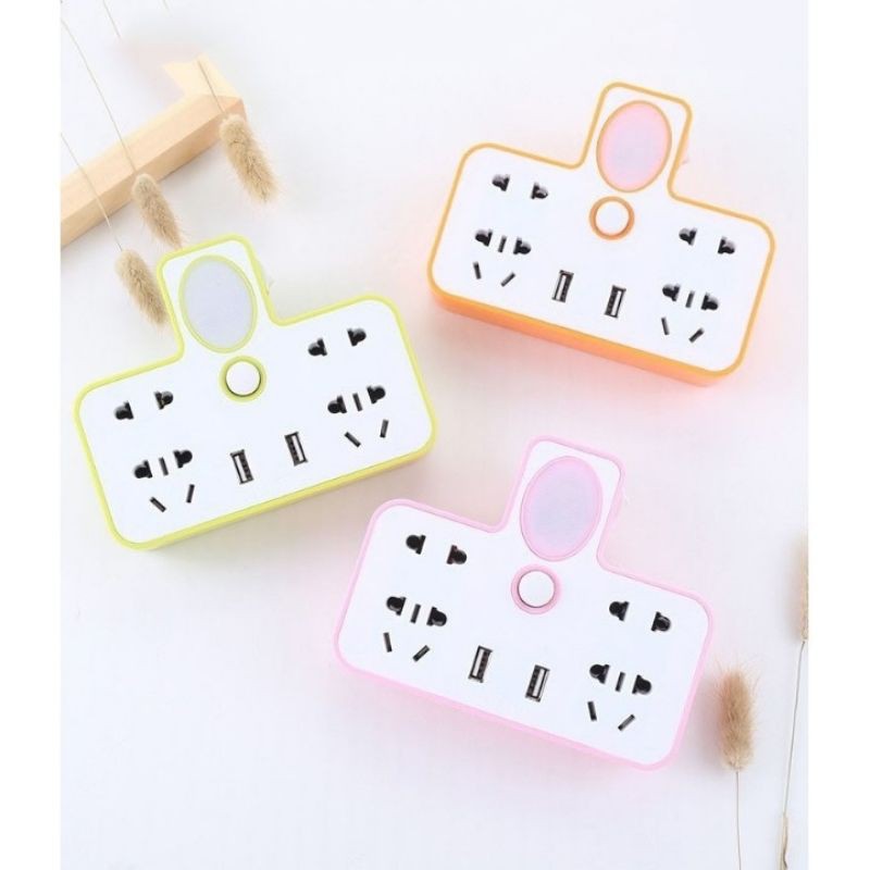 Ổ Cắm Điện Đa Năng Kèm Đèn Ngủ Và 2 Cổng Cắm Usb